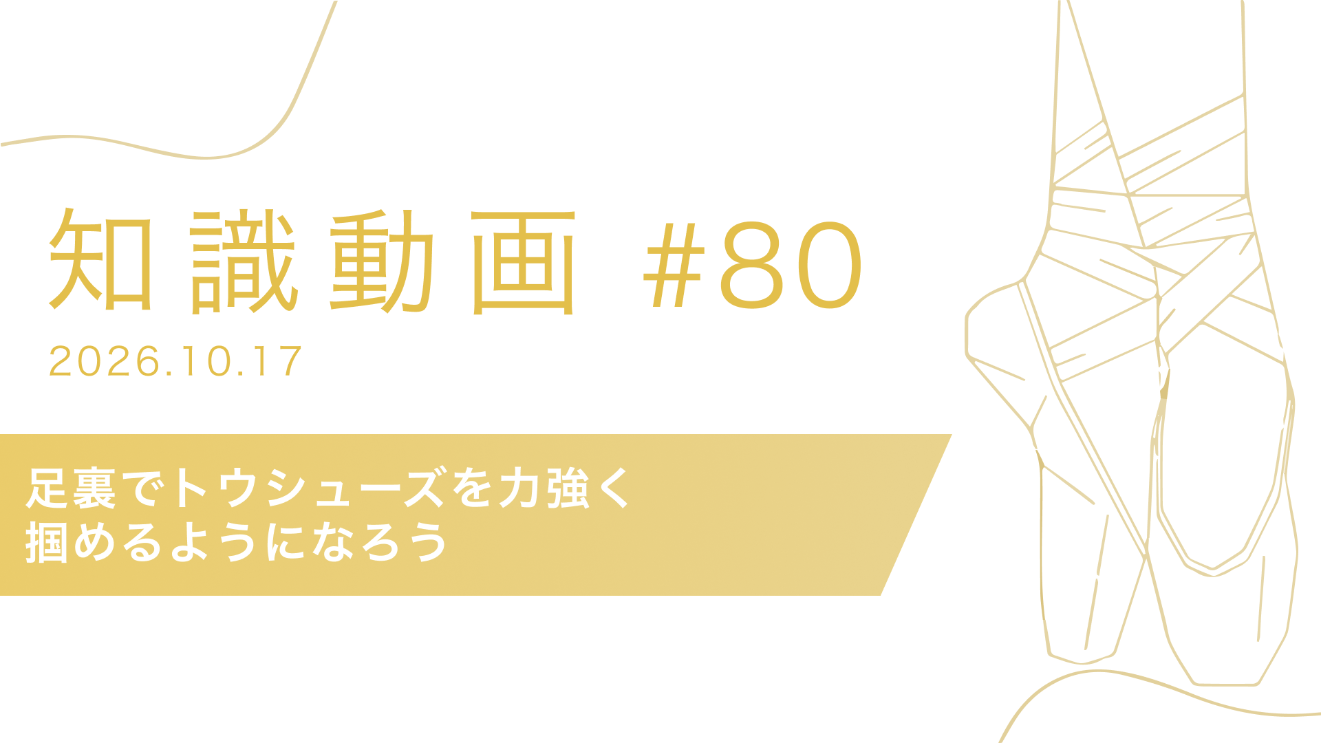 知識動画#80 足裏でトウシューズを力強く掴めるようになろう